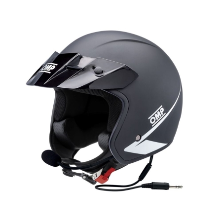 Kask OMP Star czarny z interkomem homologacja ECE 22.06